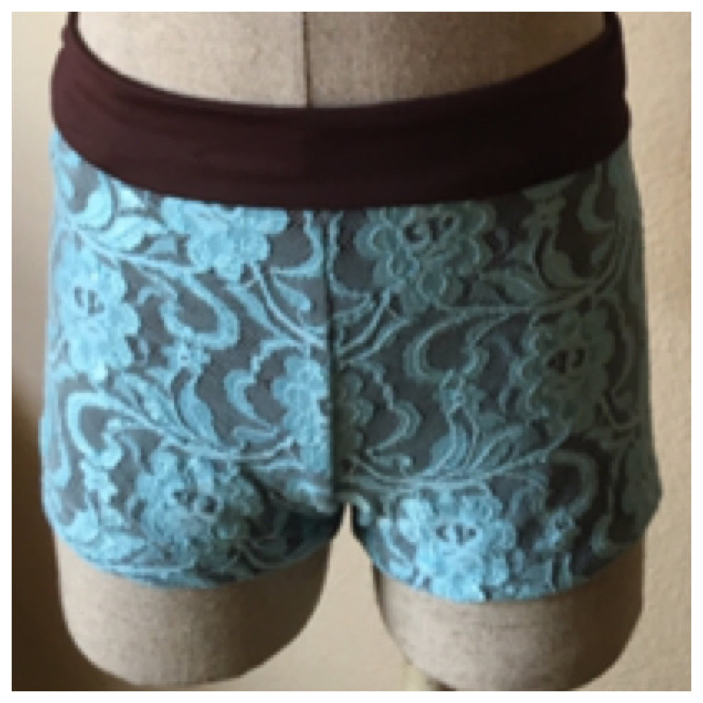 Light Blue Spandex Booty Shorts – Tracy Bachman Designs